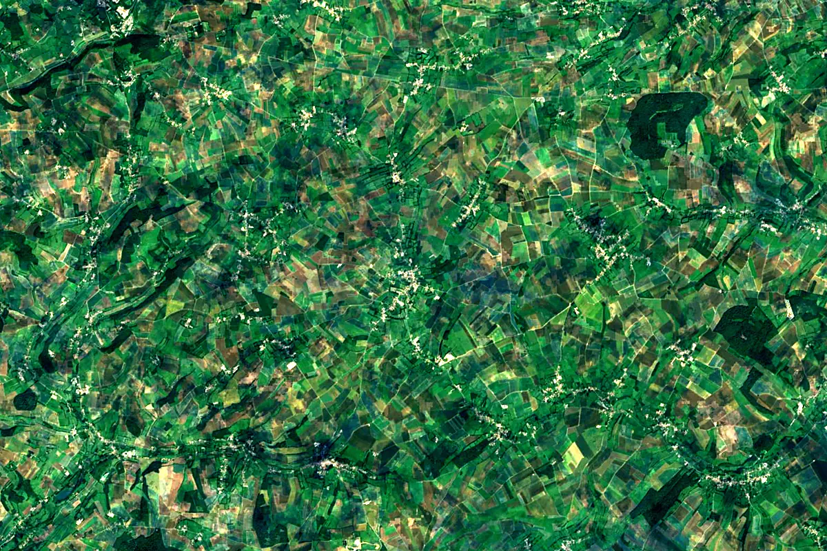Aa River: satellite view of the source