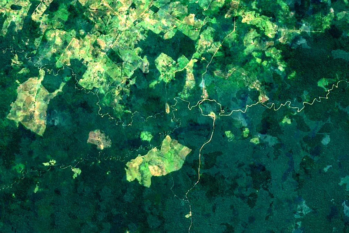 Abuna River: satellite view of the source