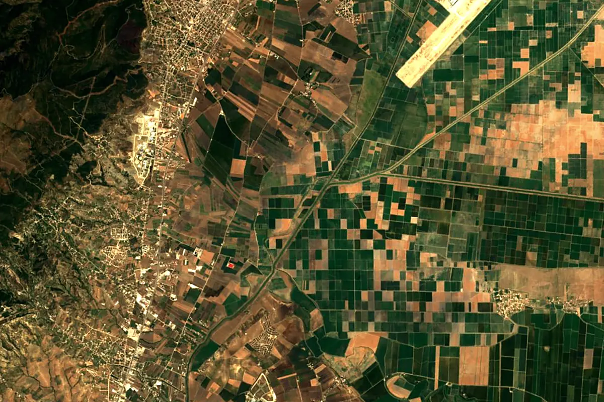 Afrin River: satellite view of the mouth