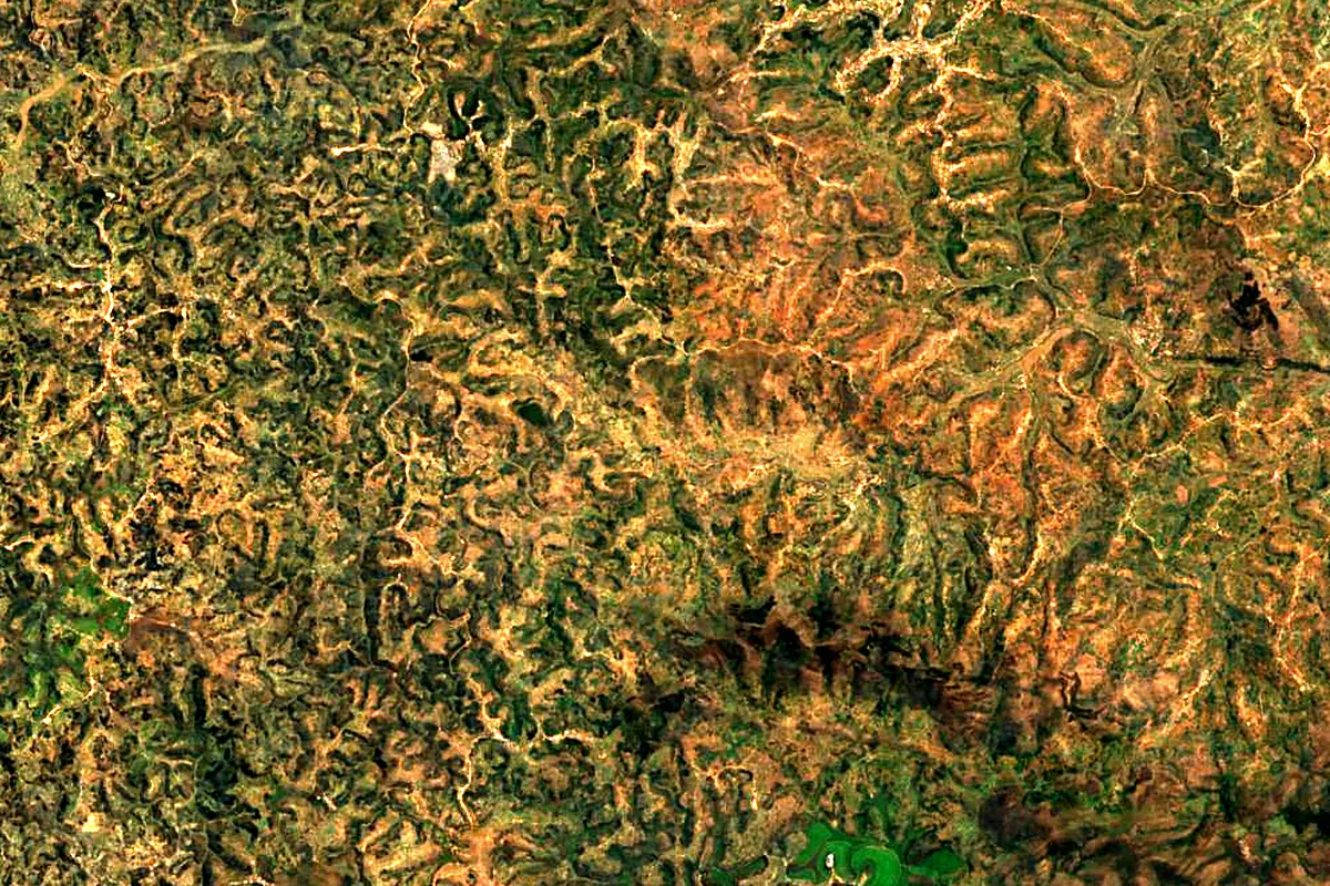Akanyaru River: satellite view of the source