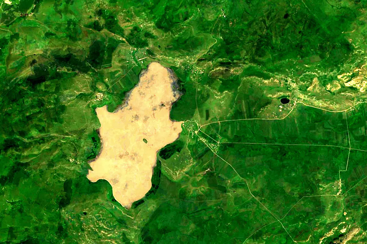 Akhurian River: satellite view of the source