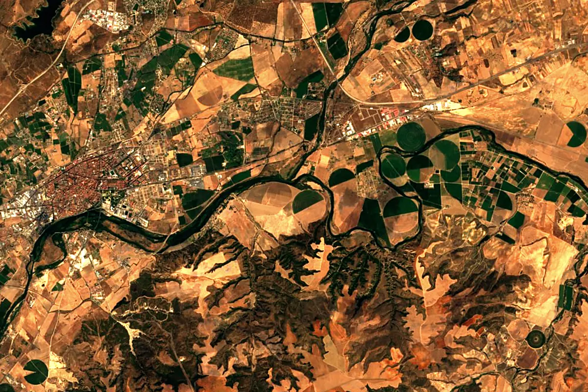 Alberche: satellite view of the mouth