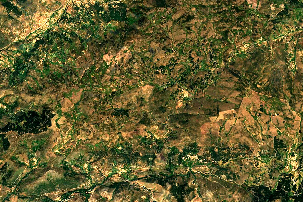 Alberche: satellite view of the source