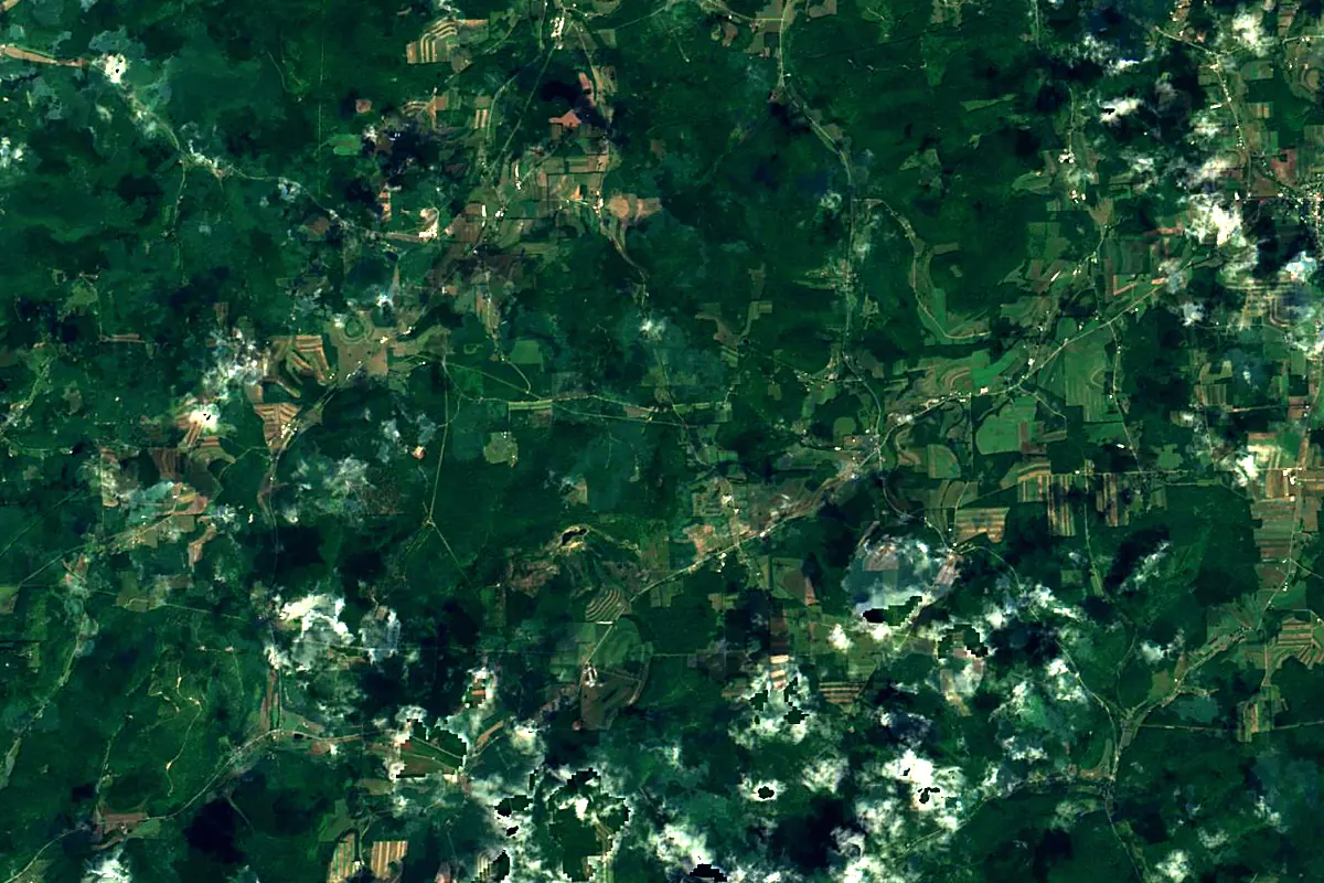 Allegheny River: satellite view of the source