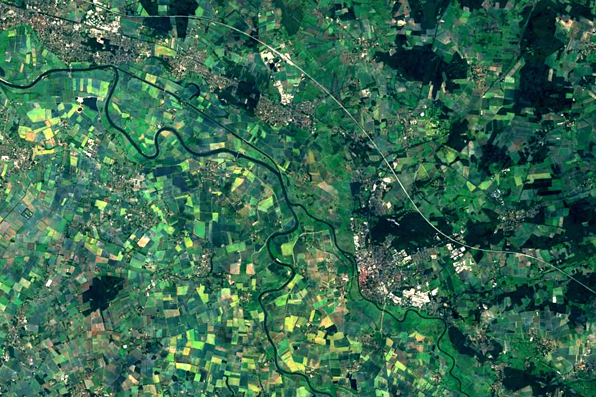 Aller: satellite view of the mouth