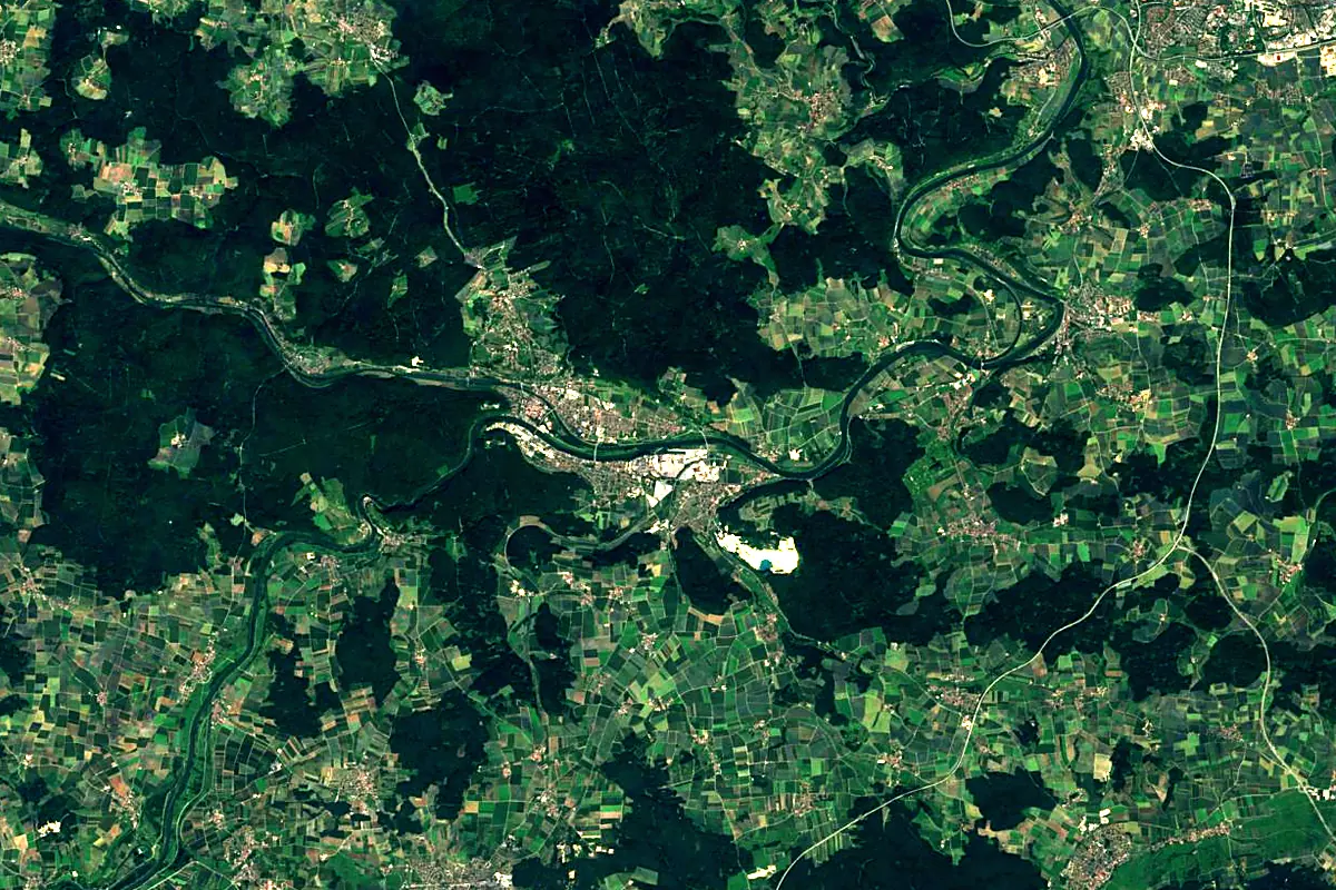 Altmühl: satellite view of the mouth