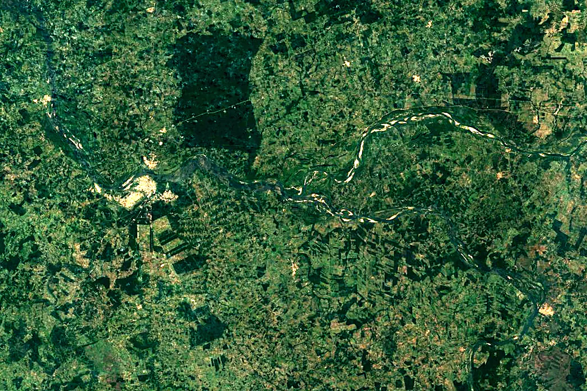 Araguaia River: satellite view of the mouth