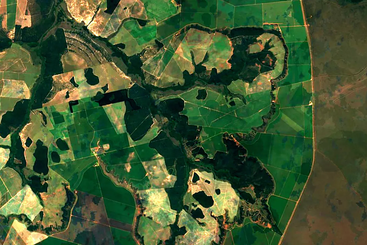 Araguaia River: satellite view of the source