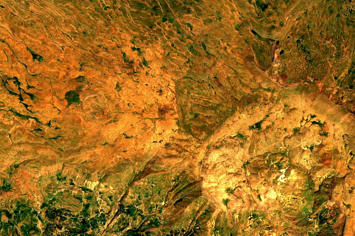 Aras River: satellite view of the source