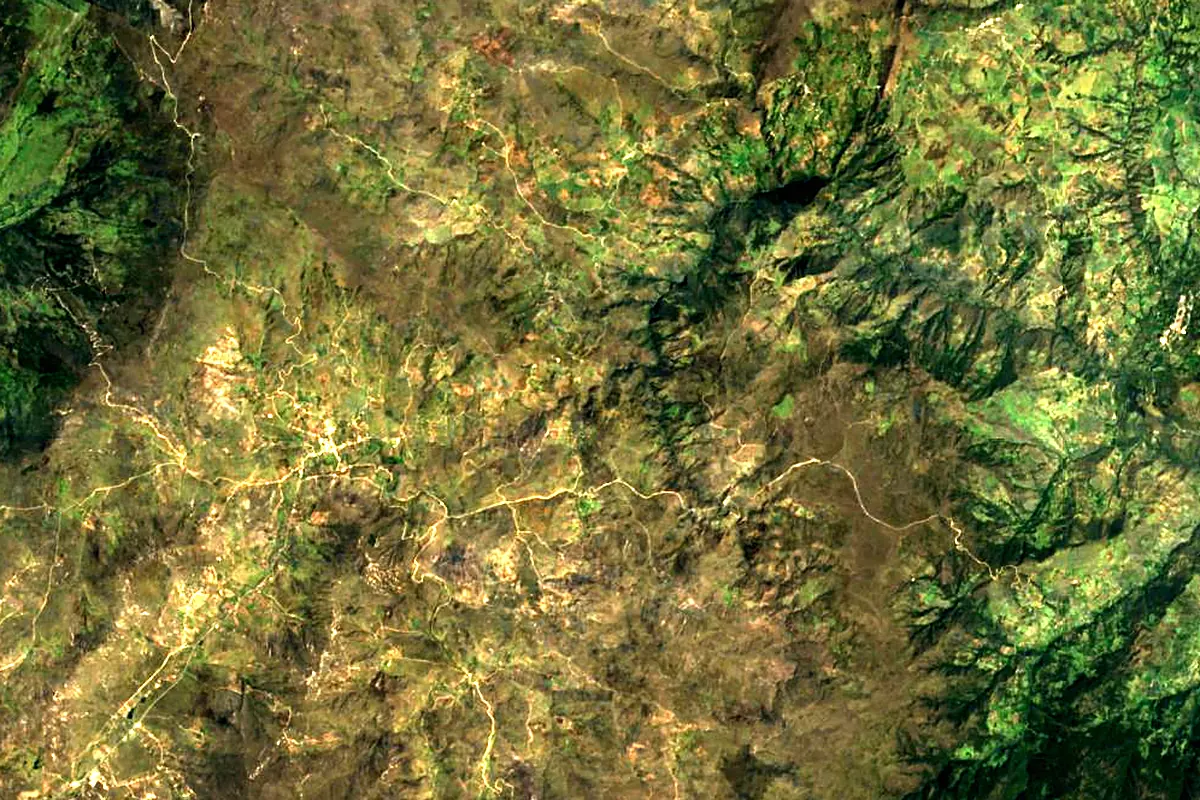 Arauca River: satellite view of the source