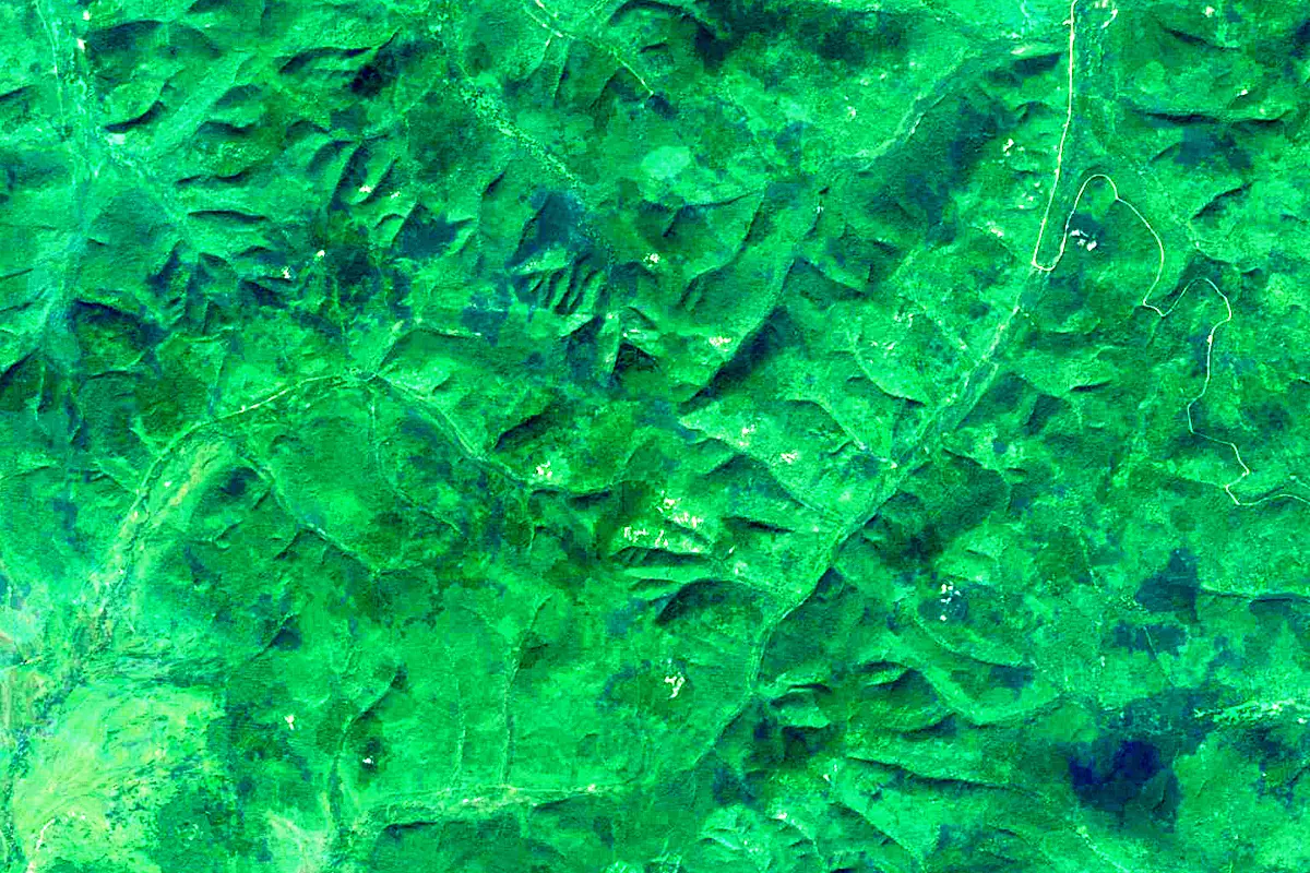Argun River: satellite view of the source