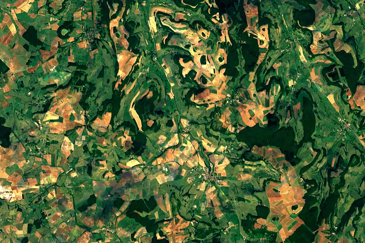 Armançon: satellite view of the source