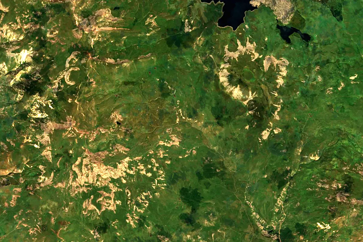 Arpa River: satellite view of the source