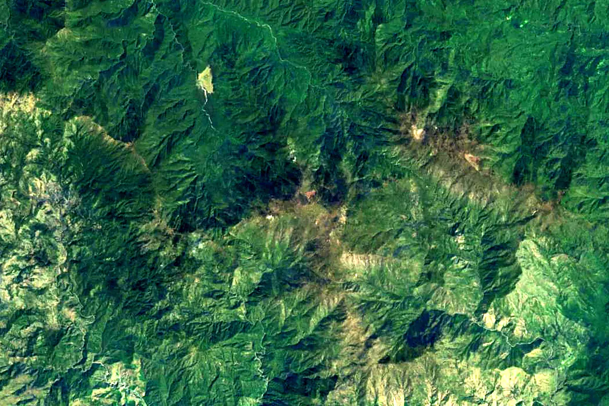 Artibonite River: satellite view of the source