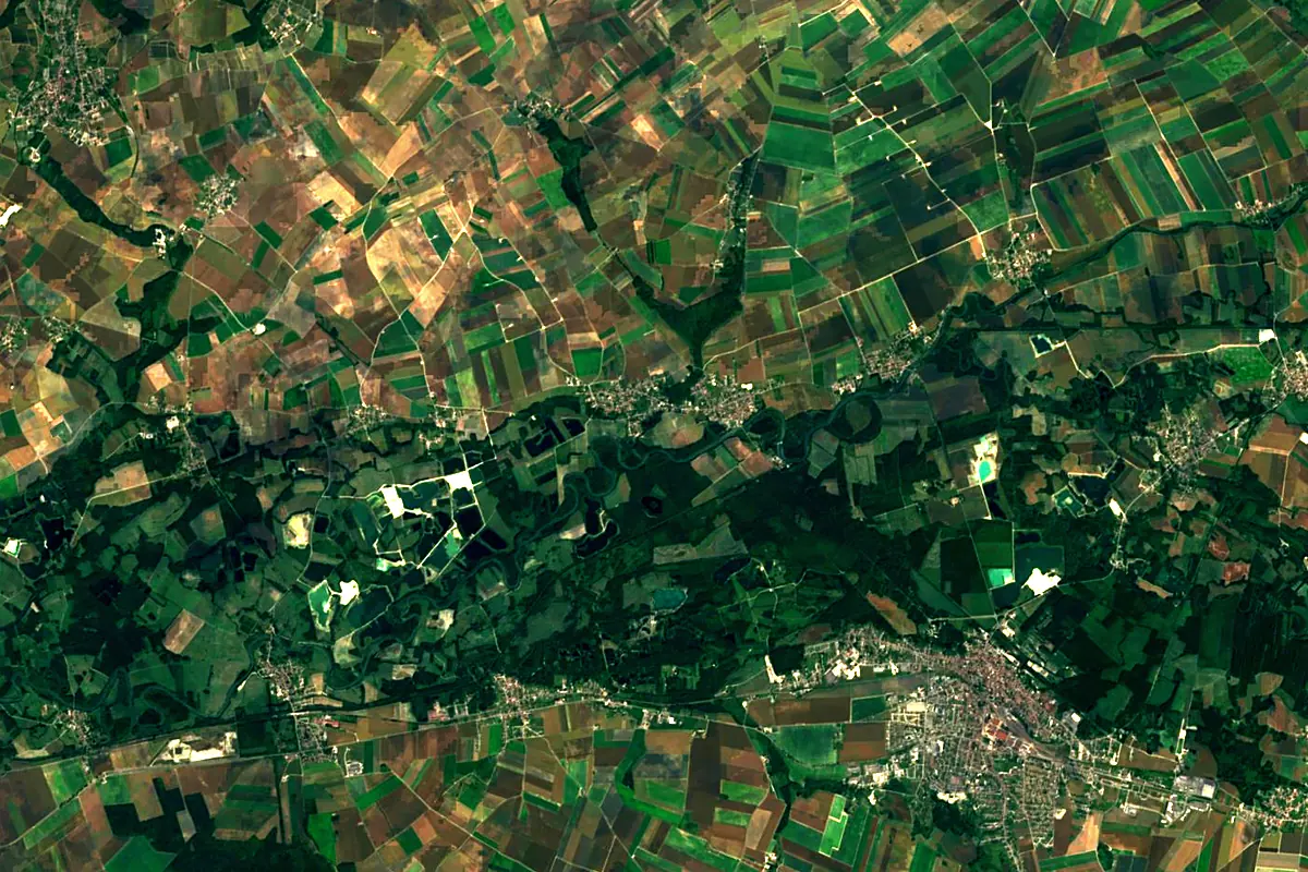 Aube: satellite view of the mouth