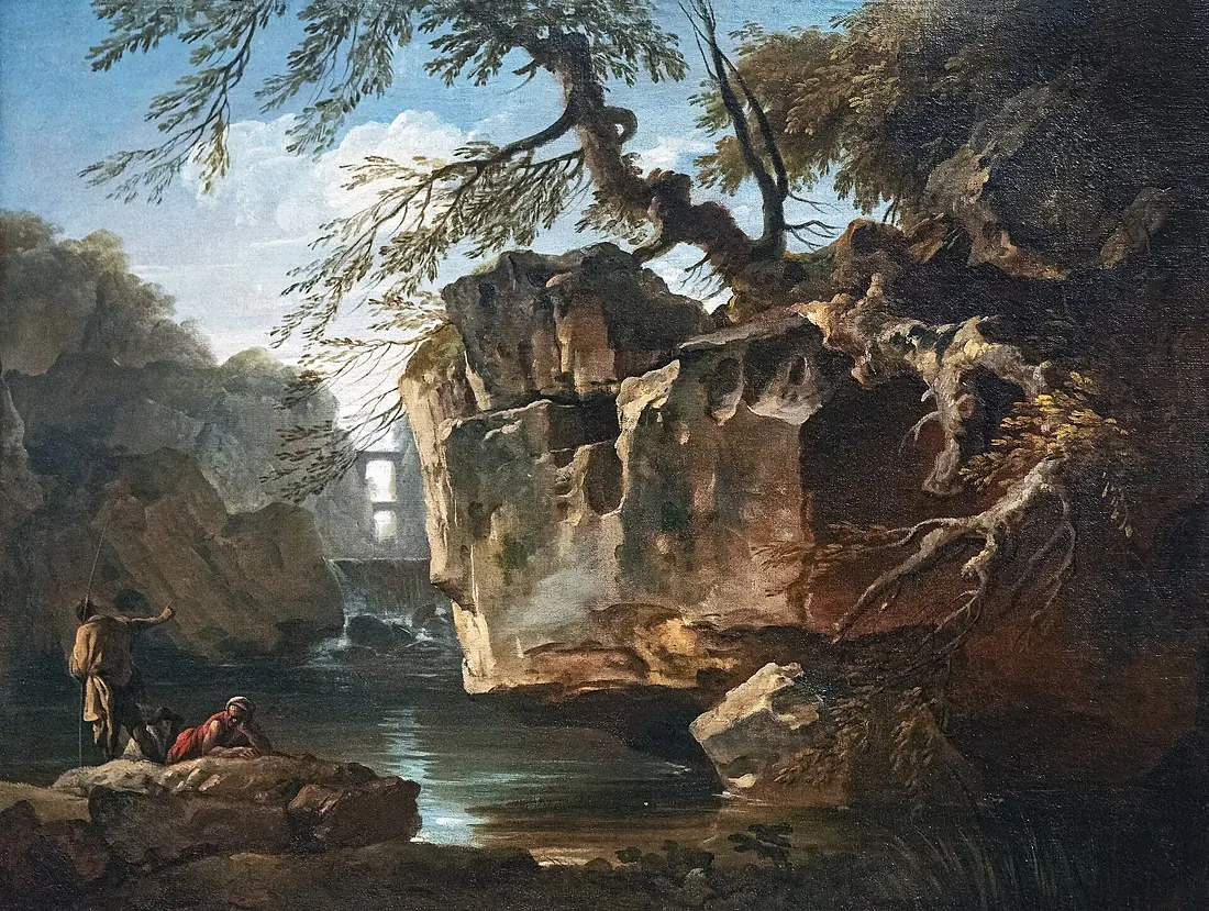 Beaux-Arts de Carcassonne - Paysage à la cascade - Claude Joseph Vernet - Joconde04400000570