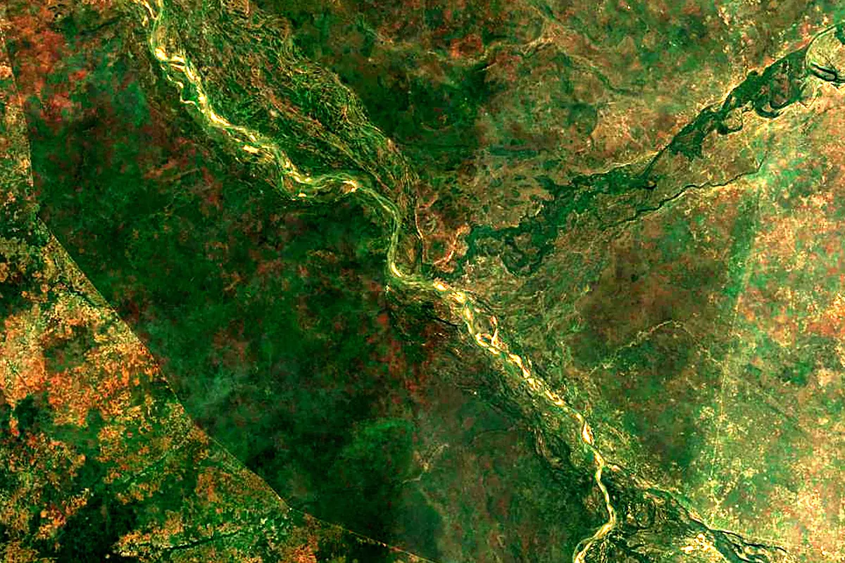 Bahr Salamat: satellite view of the mouth