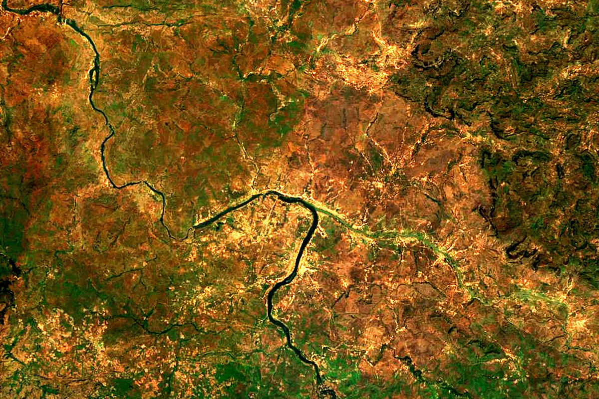 Bakoy River: satellite view of the mouth