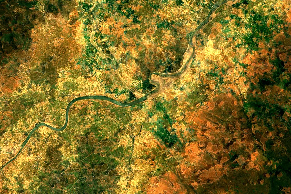 Banas River: satellite view of the mouth
