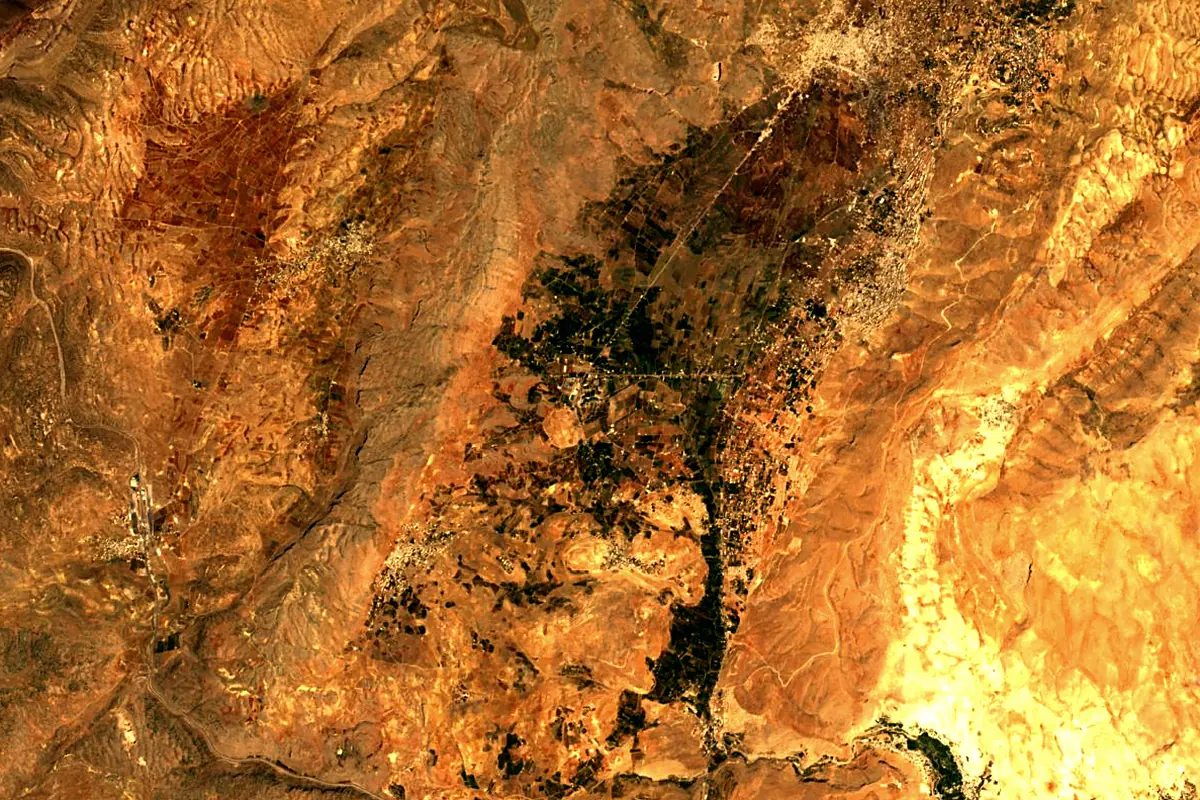Barada: satellite view of the source