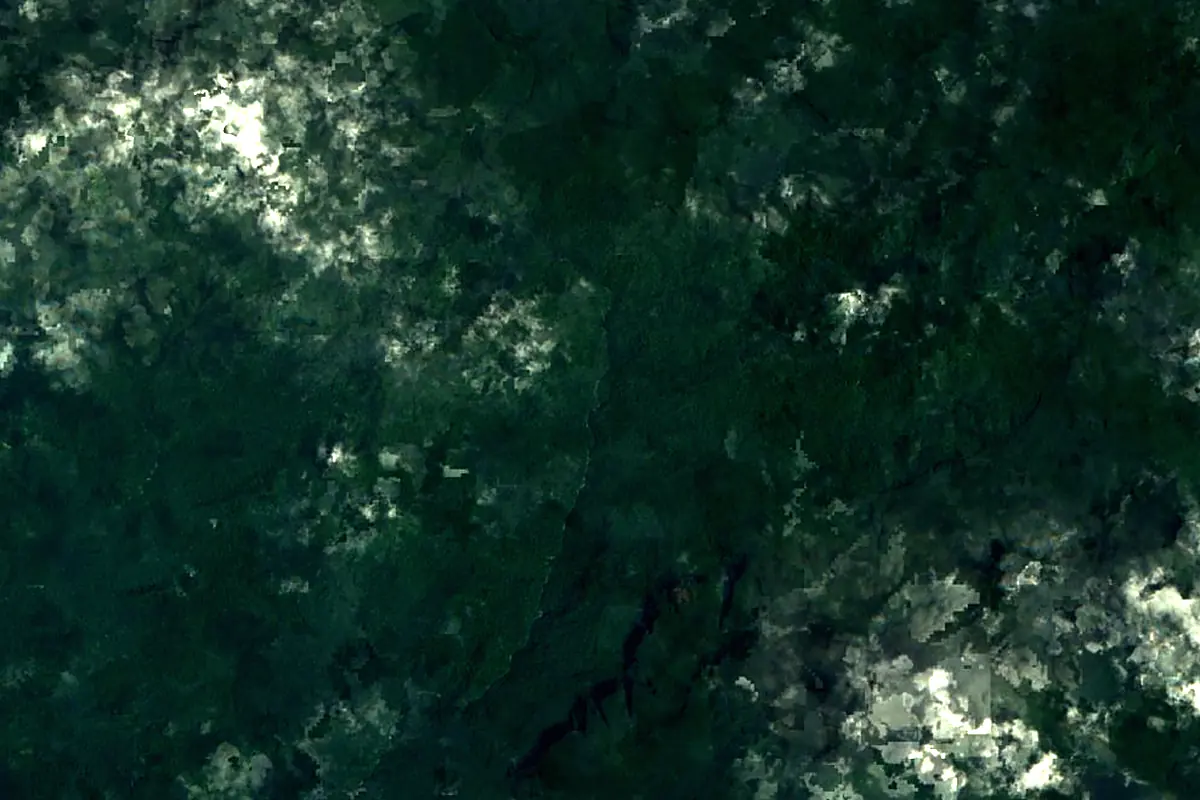 Barito River: satellite view of the source