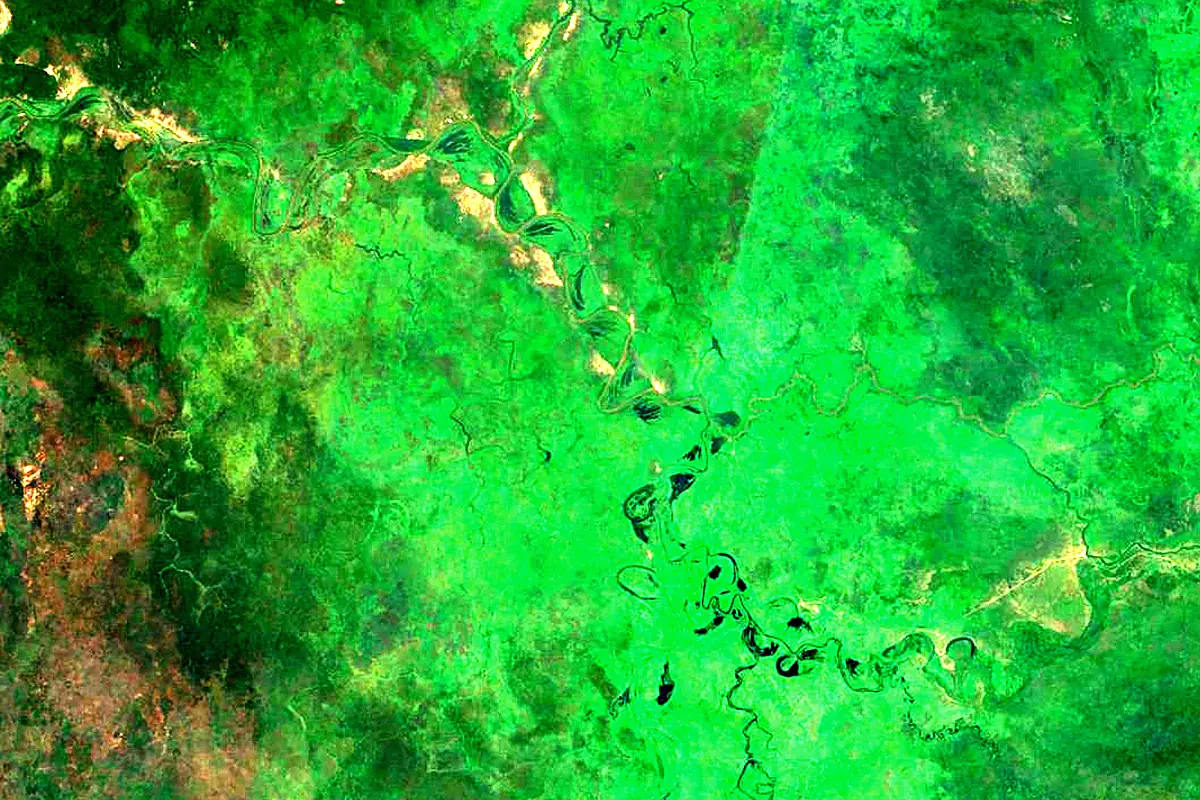 Baro River: satellite view of the mouth