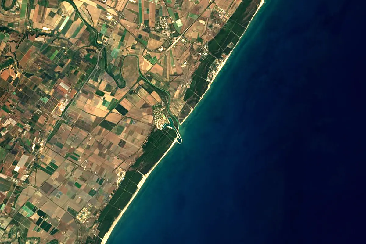 Basento: satellite view of the mouth