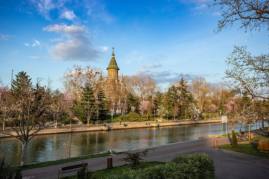 Bega River in Timisoara