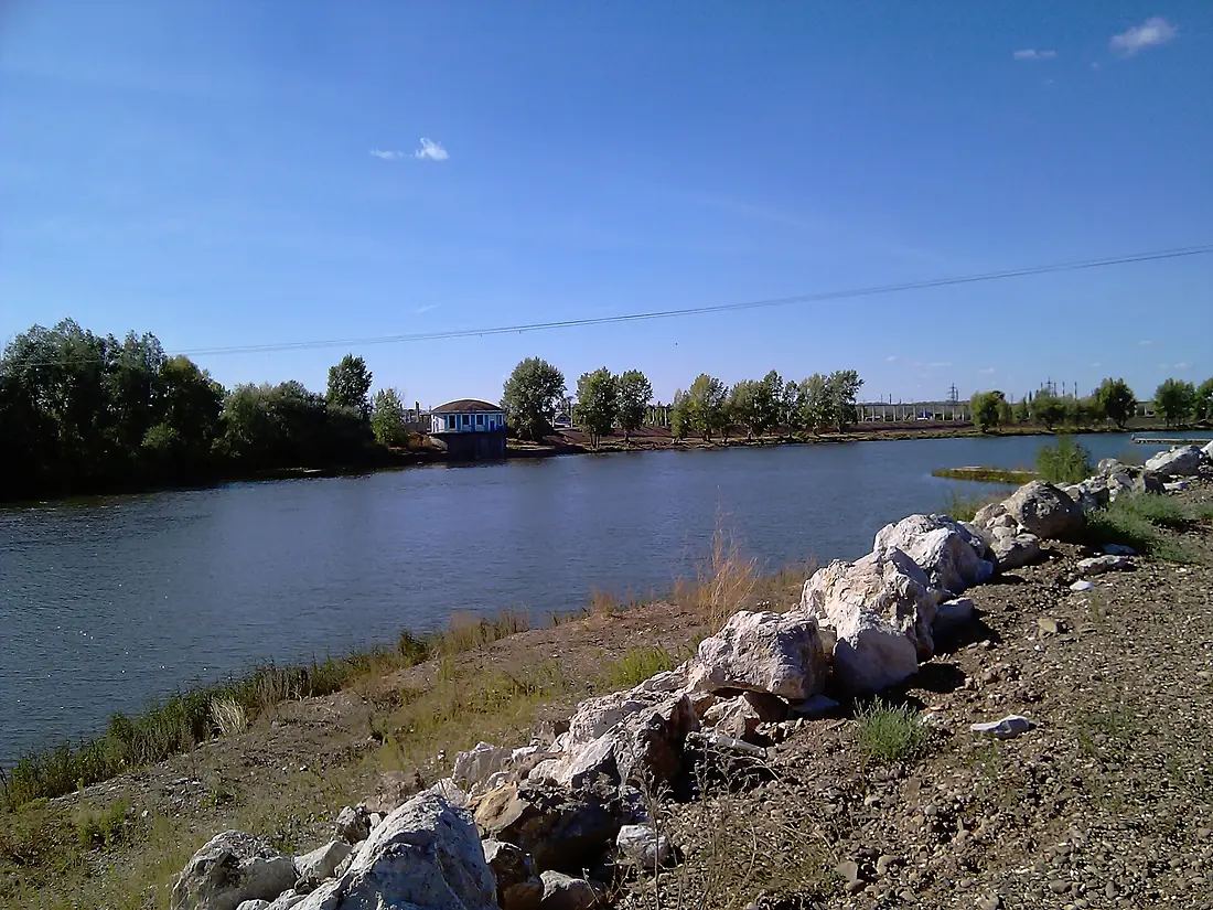 Belaya River, near the water intake Salavatnefteorgsintez