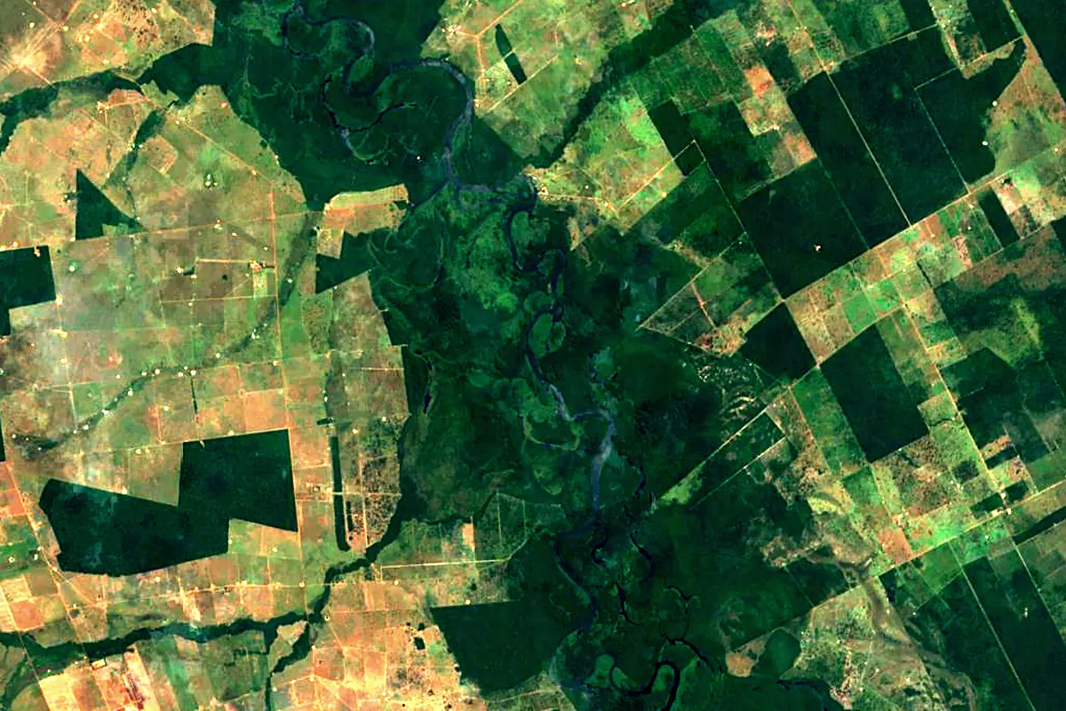 Beni River: satellite view of the source