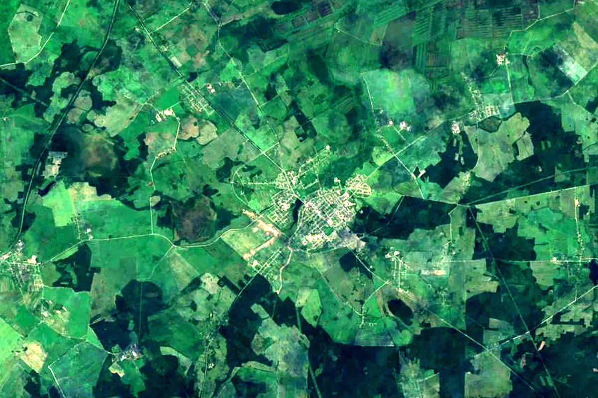Berezina: satellite view of the source