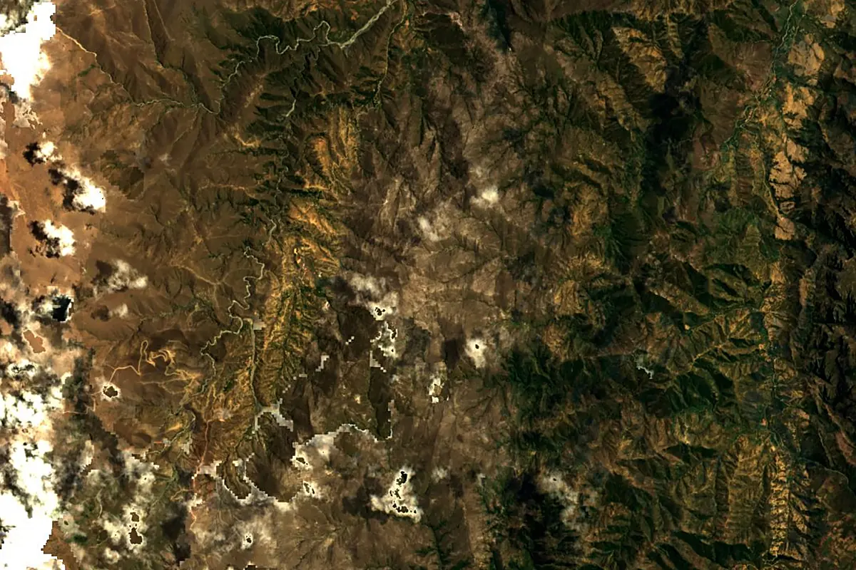 Bermejo: satellite view of the source