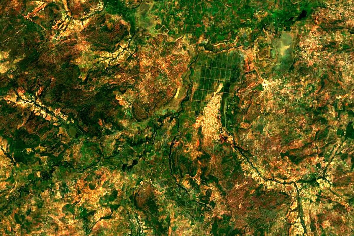 Black Volta: satellite view of the source