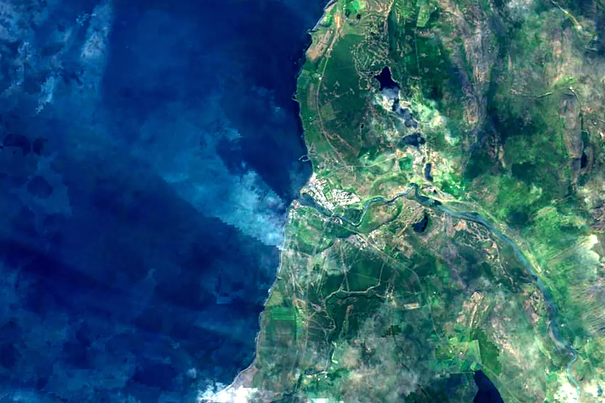Blanda: satellite view of the mouth