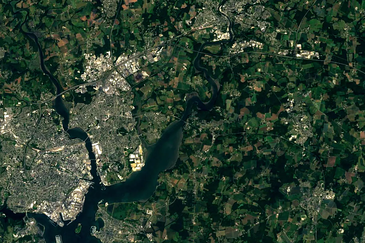 Blavet: satellite view of the mouth