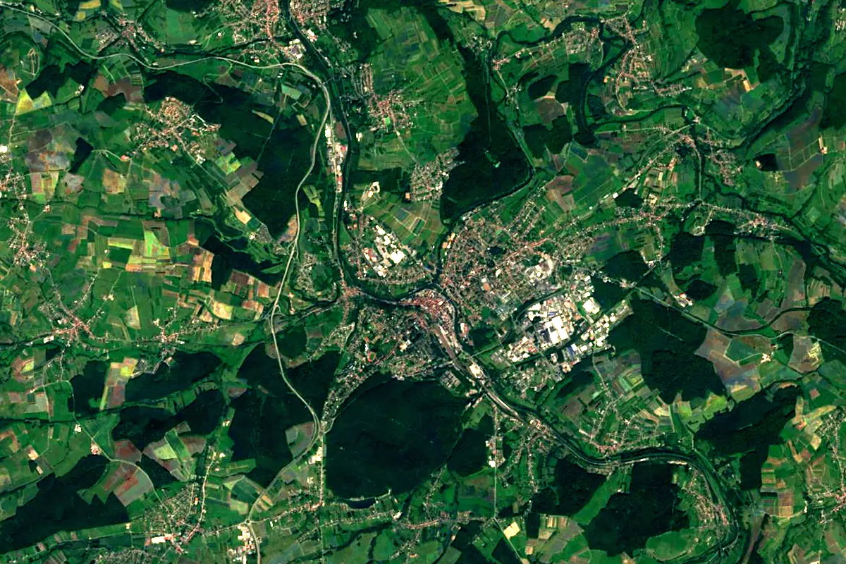 Blies: satellite view of the mouth