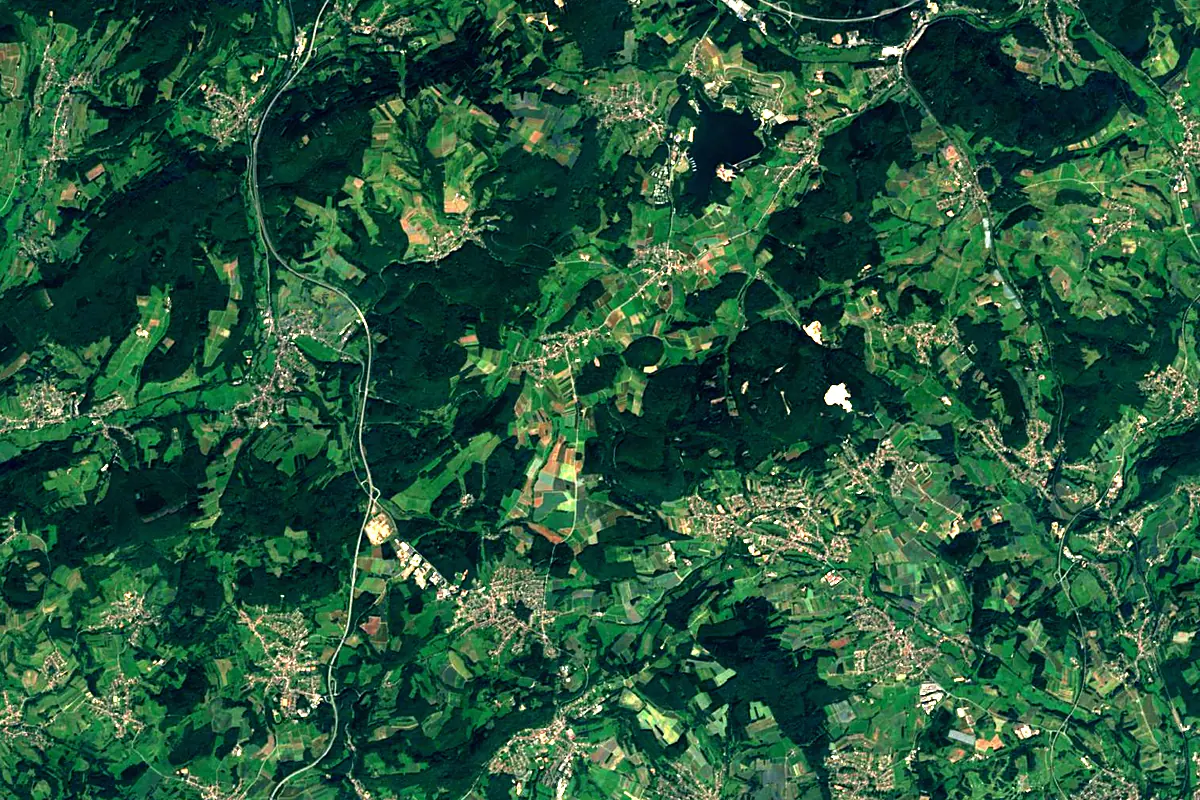 Blies: satellite view of the source