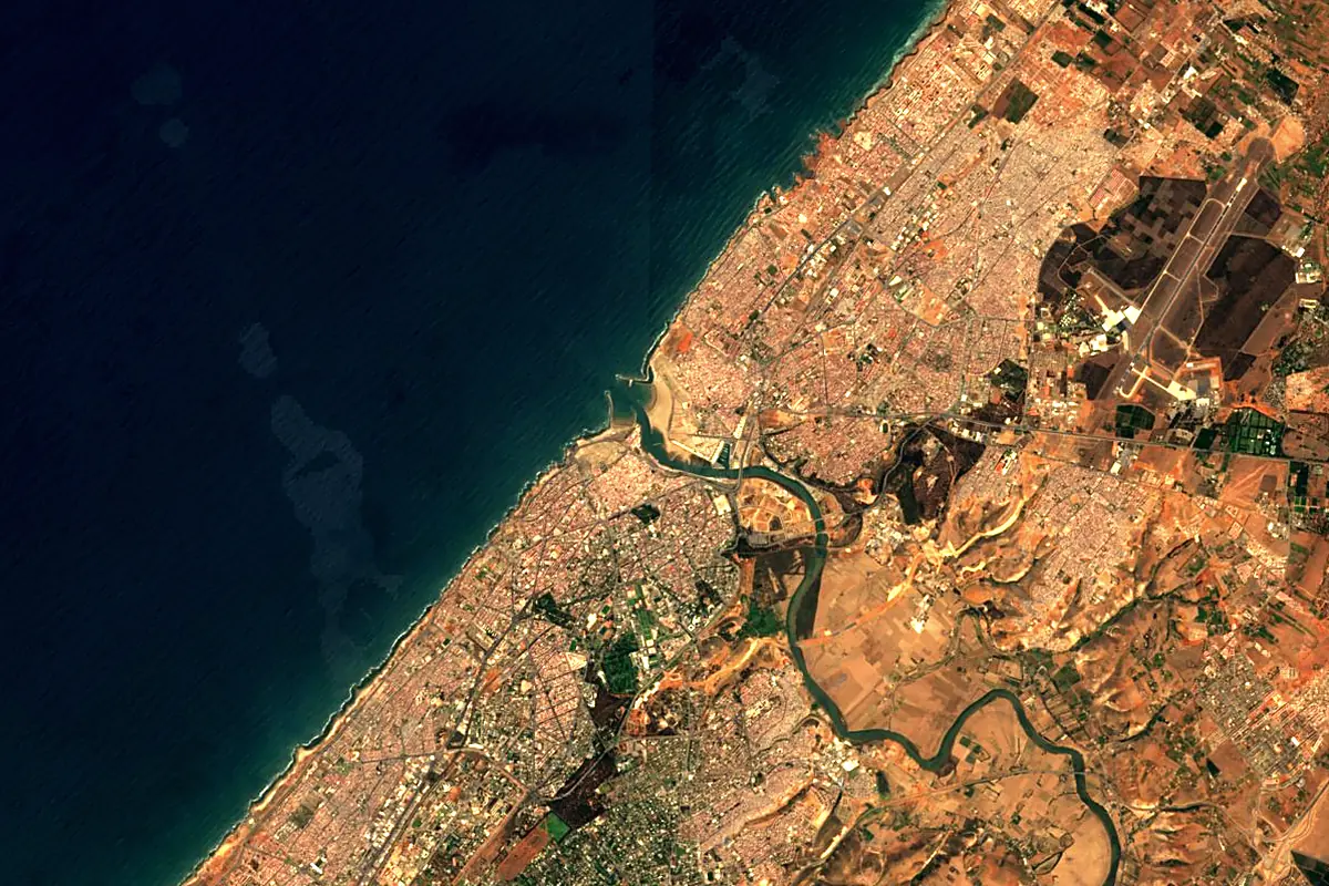 Bou Regreg: satellite view of the mouth