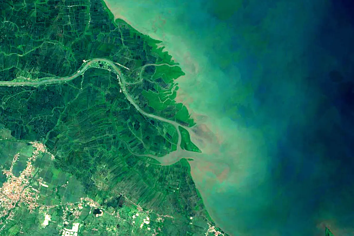 Brantas River: satellite view of the mouth
