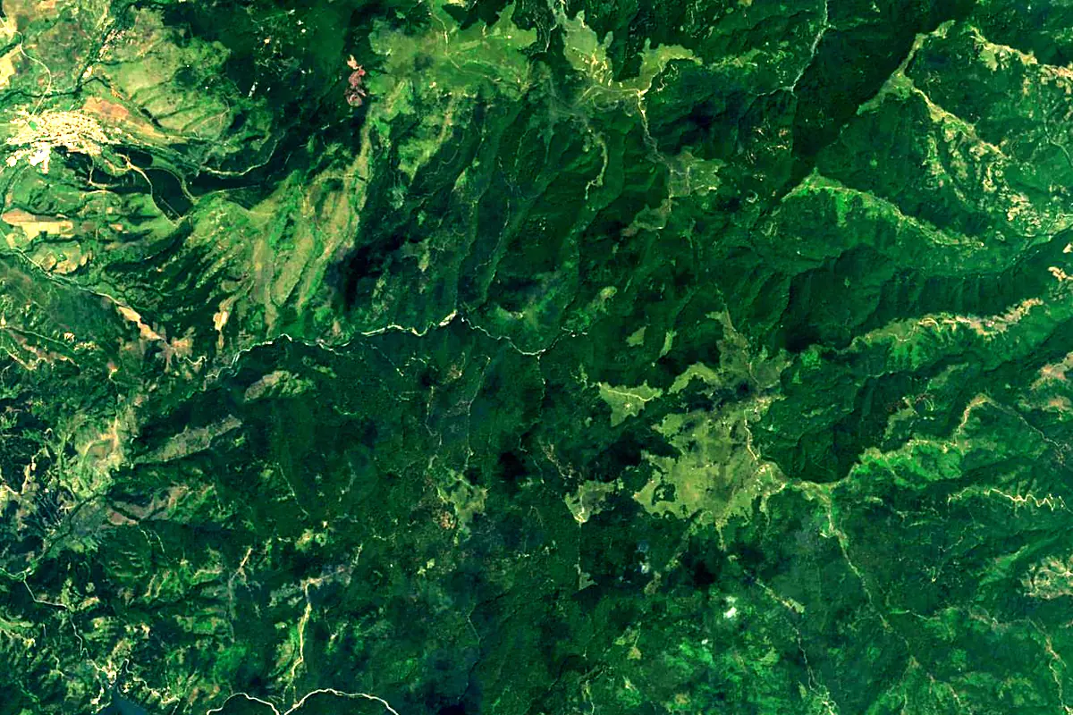 Bregalnica: satellite view of the source