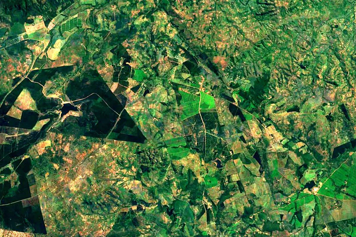 Buzi River: satellite view of the source
