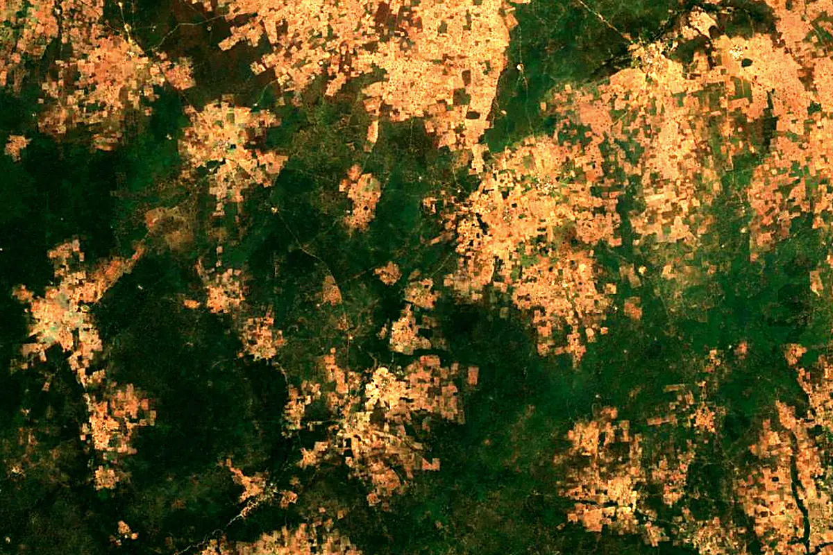 Casamance River: satellite view of the source