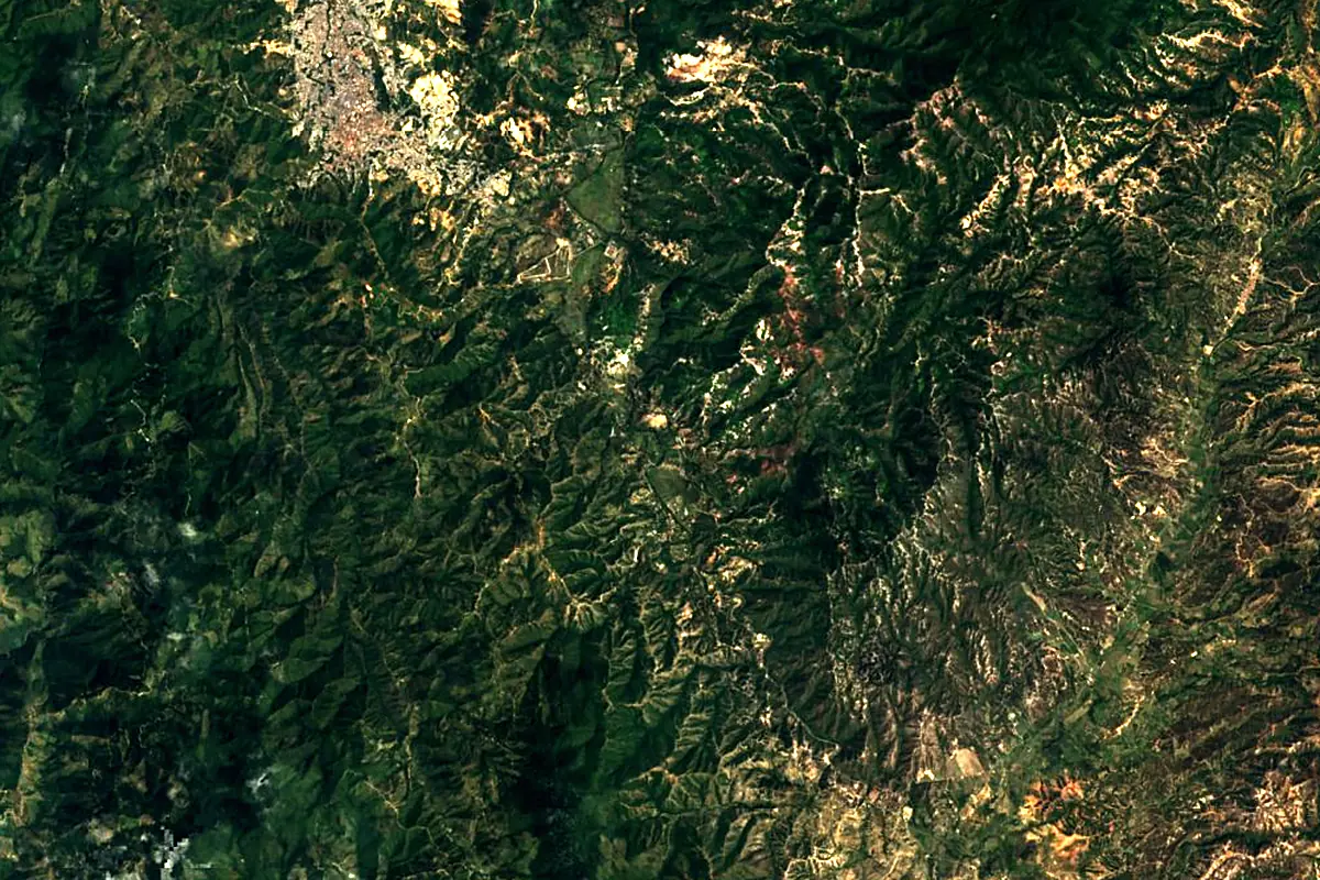 Catatumbo River: satellite view of the source