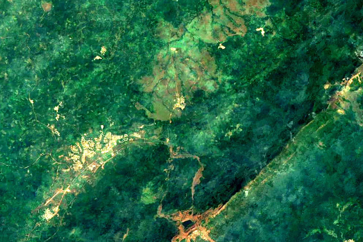 Cavalla River: satellite view of the source