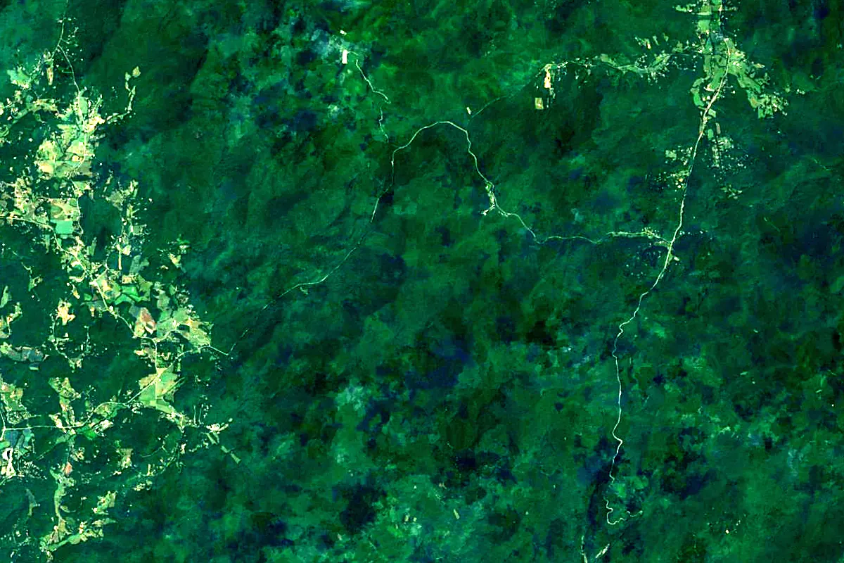 Chattahoochee: satellite view of the source