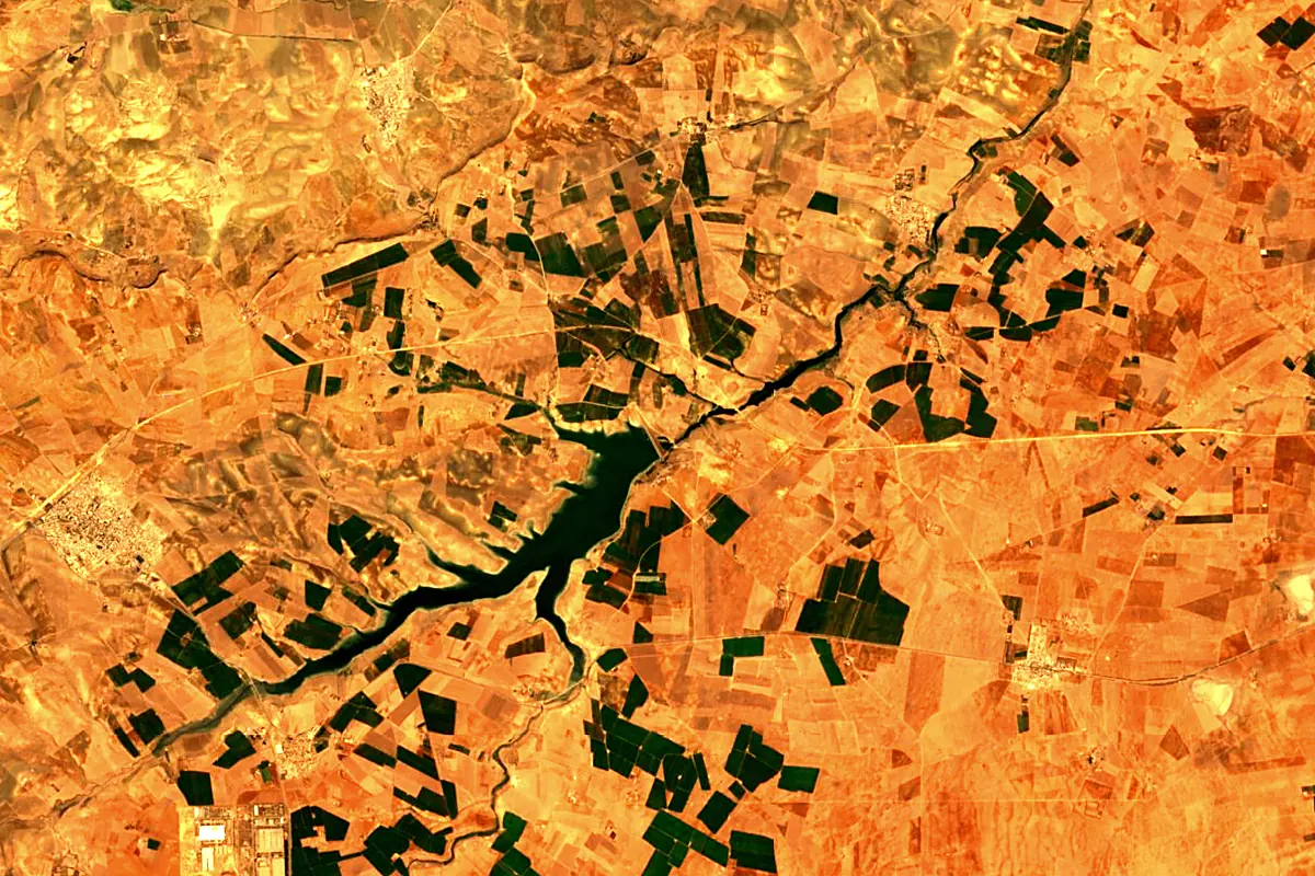 Chelif River: satellite view of the source