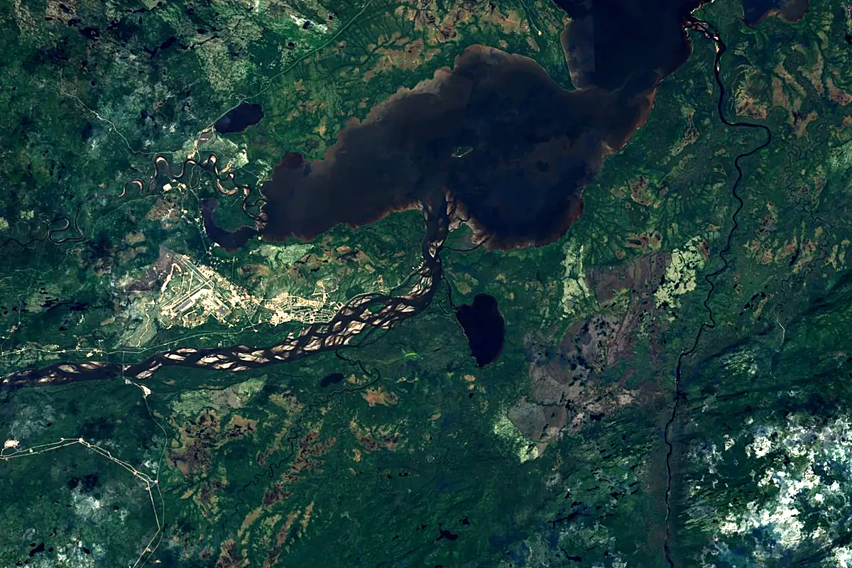 Churchill River: satellite view of the mouth