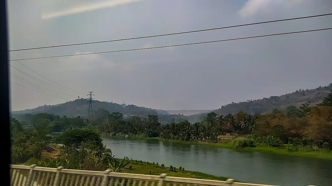 Jatiluhur Dam and Citarum from HSR Bridge