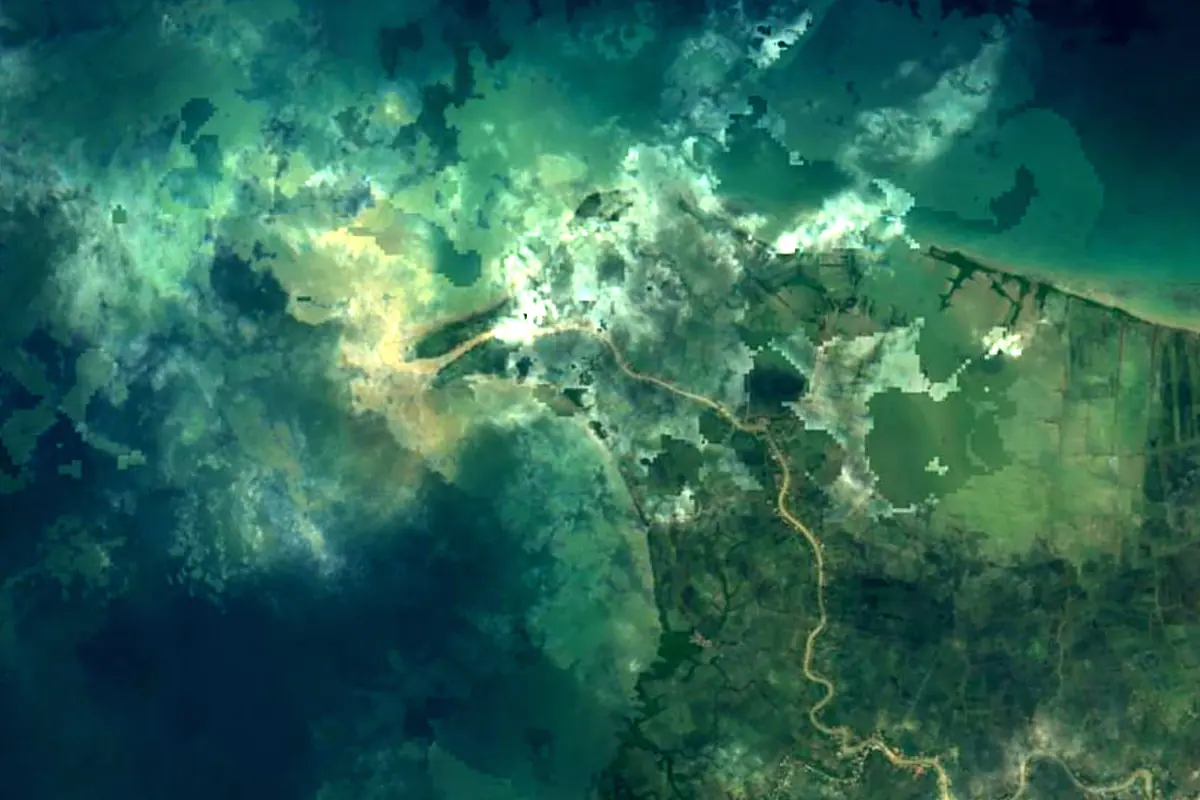 Ci Tarum: satellite view of the mouth