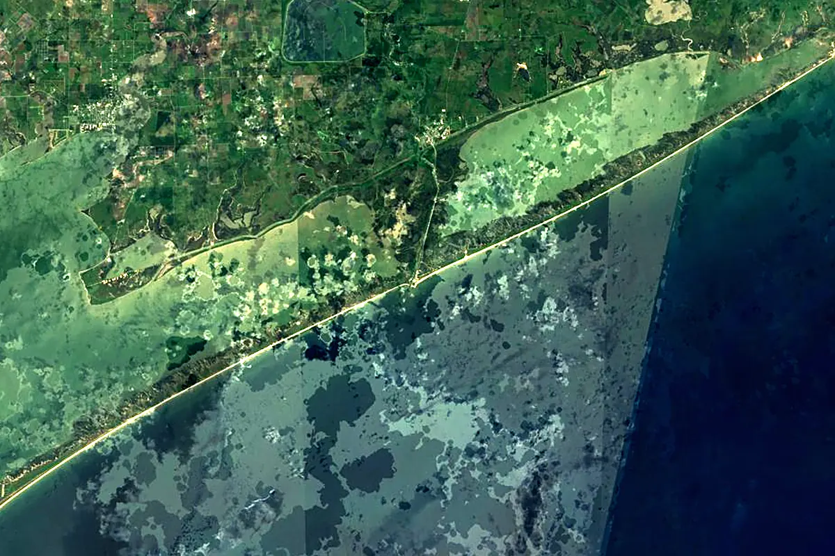 Colorado River: satellite view of the mouth